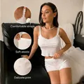 Set pigiama 2 pezzi da donna con stampa floreale e bordi in pizzo su maglia a coste - S / Rosa