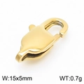 Cierre de mosquetón de acero inoxidable chapado en oro de 18k para joyas 15x5mm - 15x5mm / Dorado