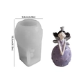 Silicone fairy candle mold and purple angel resin statue with dimensions 10.5cm by 5.8cm - NO.1 Garden Angel Girl / White