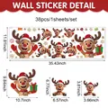 Tabla de tallas para pegatinas navideñas de PVC con renos, copos de nieve y decoración - Reno de Dibujos Animados y Copo de Nieve (UV24Y12591T_R)