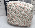 Quilted floral coin purse with pink flower patterns and secure silver zipper closure - Pink Floral