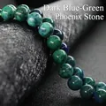 Natural Tianshan picture jasper stone beads in Phoenix Lapis Lazuli dark green finish - Phoenix Lapis (Dark)