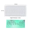 Silicone mold for DIY resin art featuring Fuck Off artistic lettering design, 24.1x11.7cm - F**k Off
