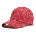Modieuze rode honkbalpet met marmeren textuur en vintage gecoate afwerking - Marmertextuur Stijl / Rood