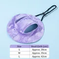 Adjustable purple tie-dye pet sun hat with ear holes for small dogs and cats - S / Purple