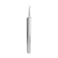 Silver stainless steel curved tip pimple tweezers for precision extraction tool - Unmarked Hook Tweezer (Bulk)