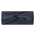 Elastisches rutschfestes Yoga-Stirnband in Dunkelblau mit Knotendetail - Dunkelgrau