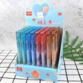 Detailed display of 48PCS non-sharpening bullet pencils in a cartoon bear display box - Lantu 17012 Bear Non-sharpening Pencil