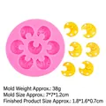 Rosa Silikonform für Mondsichel-Harzformen mit gelben Sternenmond-Mustern - 1# Rosa (B1118) / Rosa