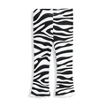 Pantaloni a zampa d'elefante con stampa zebrata da bambina e texture a maglia - 2T / Zebra Print