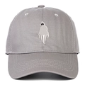 Cappellino da baseball grigio con ricamo a fantasma bianco e struttura in cotone - Regolabile / Grigio