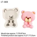 Stampo in silicone per orsetto rosa con trama in rilievo per decorazione di torte - 17-869 / Grigio