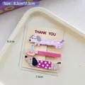 Lot de 3 pinces à cheveux chien mignon en résine rose et violette sur support - Ensemble Combo Jaune (3 pièces)