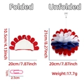 Red white and blue Independence Day honeycomb paper ball with foldable star pattern design - 20cm Red White Blue Bead Ball