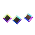 Square rainbow K9 crystal rhinestones for DIY nail art and jewelry decoration - 4mm Flat Square AB