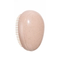 Pink oval hair brush with a speckled eco-friendly finish and no handle for easy detangling - Egg Shaped Brush / Orange Red