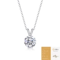 Collana con ciondolo in moissanite in argento S925 con certificato di garanzia GRA - Moissanite con Certificato GRA