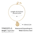 Scheda tecnica della collana a spirale in oro 18K con dimensioni e proprietà impermeabili - Oro (YYN023371-G)