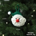 Ornamento natalizio a forma di Babbo Natale fatto a mano all'uncinetto per albero - Gnomo con cappello verde