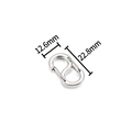 Silver stainless steel S-hook double-sided spring connector for DIY jewelry making - Steel Color 22.8mm