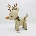 Standing reindeer Christmas foil balloon for party decor 64x66cm beige and brown - 3D Christmas Deer