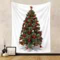 Dettaglio dell'arazzo da parete con albero di Natale in una stanza moderna e accogliente - 73X95 CM (Esportazione Spazzolato) / Albero di Natale in Piedi (SDS220704)