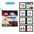 Washable 3D baby cloth book with colorful transport vehicles for early learning - Vehicles (20g)