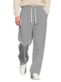 Men's grey knit jogger pants featuring cable knit texture and white drawstring waist - S / Light Gray