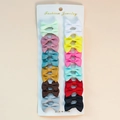 Set of 24 colorful grosgrain ribbon bow hair clips in 12 assorted pastel colors - Classic Multicolor 24Pcs Set