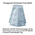 Stampo in silicone per albero di Natale ottagonale per candele e decorazioni - Stampo Albero di Natale Ottagonale / Bianco Traslucido