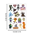 Cartoon Halloween temporary tattoo stickers featuring funny pumpkin and zombie designs - HW-008 Style