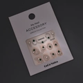 Fonkelende K9-steentjes en zilveren geometrische nail art accessoires in MJ-029 verpakking - MJ-029 Zilverstempelen / Zilver