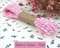 Pink and white bakers twine roll for gift wrapping and DIY crafts handmade projects - Paper / Pink and White Paper Rope