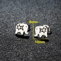 Bohemian stainless steel elephant stud earrings with floral hollow cutouts 8mm x 10mm - 278 Steel (Elephant)