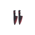 Detail of acrylic Halloween knife pendant with realistic red blood splatter effect for DIY - Style 17 (50*14mm)
