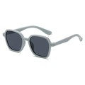 Vintage retro children's square sunglasses in morandi blue with dark grey UV lenses - Blue Frame Grey Lens