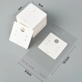 White 6x6cm square earring cards with transparent OPP self-adhesive bags set - 6*6cm (with 925 Sterling Silver Earring Post) Cardboard - Card Only