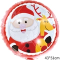 Christmas Santa Claus and reindeer foil balloon for holiday party decor 43x51cm - 18 Inch Christmas Round-5 / 43x51cm