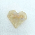 Beige heart acetate hair clip with colorful amber terrazzo pattern for women - Heart / Mermaid Color