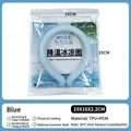 Blue PCM neck cooling ring for summer outdoor sports, featuring TPU material and 19x16x2.2cm size - 28°C Natural Crystallization / Blue