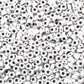 White round acrylic beads with black star pattern for DIY jewelry making and crafts - White & Black Star