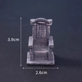 Miniature dark gray resin stone throne figurine, 3.9cm height for desktop decor - No.4 Resurrection Throne