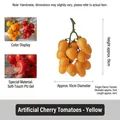 Artificial cherry tomato model made of soft PU glue for realistic home decor display - Cherry Tomato-Yellow