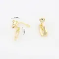 18K gold-plated screw ear clip converter for non-pierced ears, 17.8mm height - Type 9 Bullet Triangle Clip Converter 14K Gold