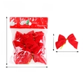 Lot de 12 petits nœuds de Noël rouges pour décoration de sapin et ornements festifs - Rouge en Sachet (12 pcs)
