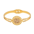 Bracciale bicolore oro e argento con albero della vita e quadrifoglio con cristalli - 4# Stile Quadrifoglio Strass Argento
