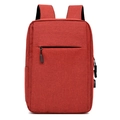 Red casual USB charging business laptop backpack with front pocket in oxford fabric - Red