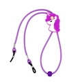 Purple unicorn eyewear strap for kids with adjustable non-slip elastic silicone loops - Purple Unicorn