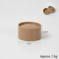 Miniature brown steamer basket model for DIY dollhouse with 4cm diameter and 2.2cm height - 4cm Empty Steamer with Lid - Brown