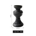 Grand modèle de lampe à pétrole vintage en résine décorative couleur bronze avec gravures - Porte-bougie Lampe à Pétrole - Grand